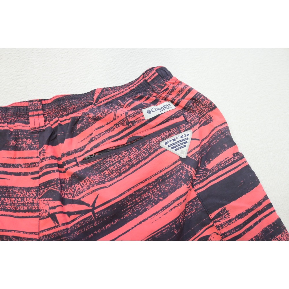 Columbia PFG Fishing Swim Trunks Shorts Mens Large Coral Omni-Shade Excellent